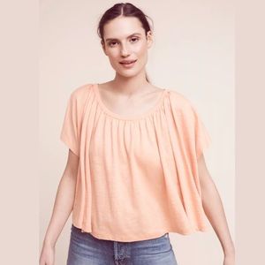 {DELETTA} Oversized Shirred Drape Top